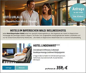 Angebote für Wellnessurlaub im Bayerischen Wald